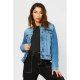 Midwash Collarless Denim Jacket