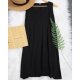 Simple Black V-Neck Sleeveless Mini Dress