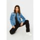 Midwash Collarless Denim Jacket