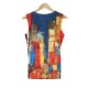 Showy Print V-Neck Sleeveless Top