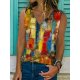 Showy Print V-Neck Sleeveless Top