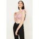 Candy Sugar Ditsy Ruffled Crop Top