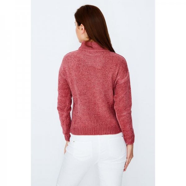 Rose Chennille Funnel Neck Jumper